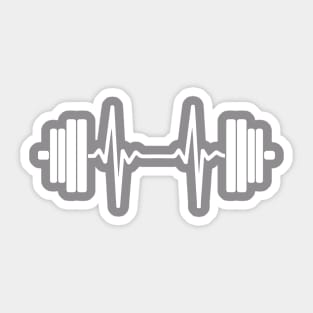 Barbell Heartbeat Sticker